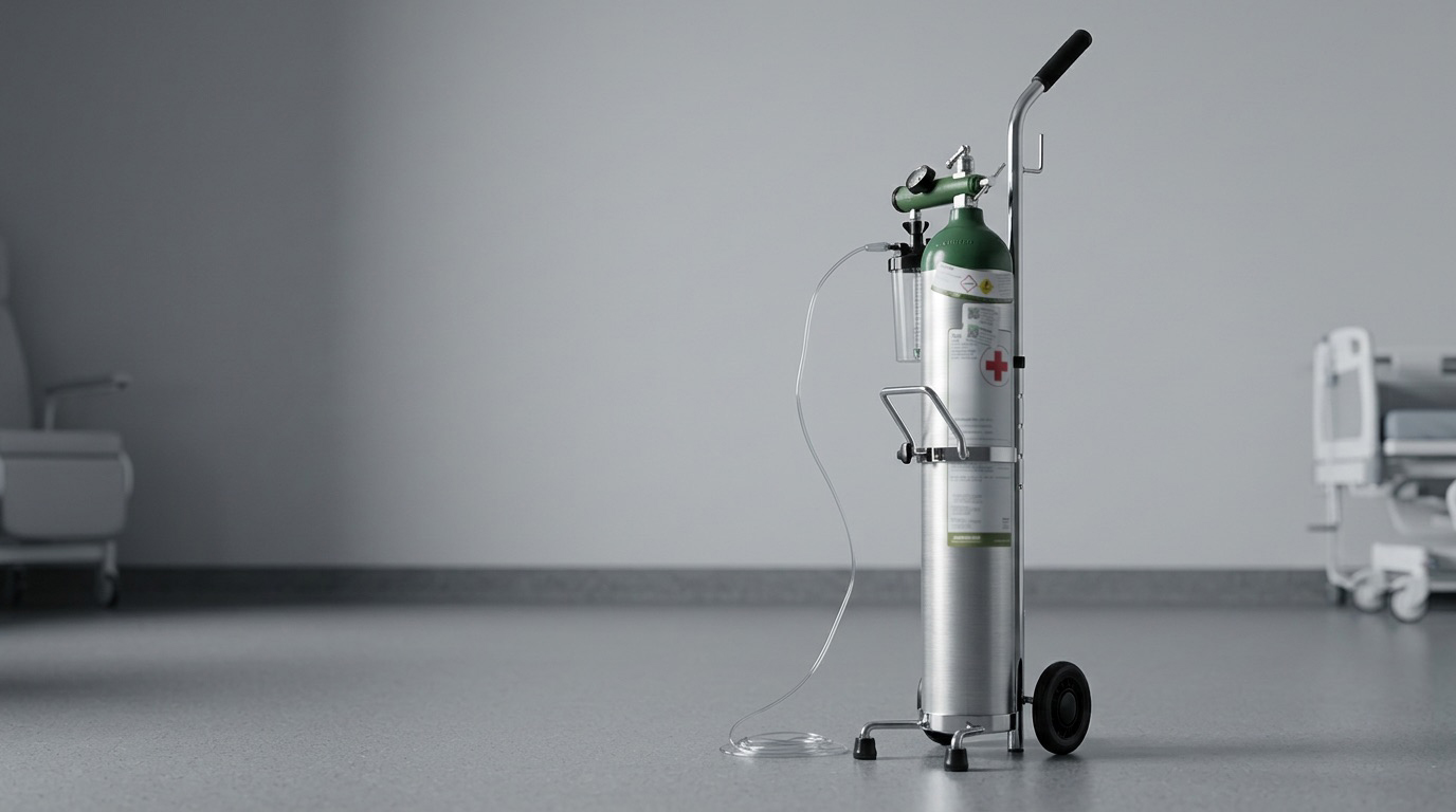Tanque de oxígeno medicinal portátil 682 L con carrito